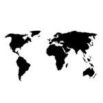 Карта мира настенная Afi Design деревянная 80х40 см черная