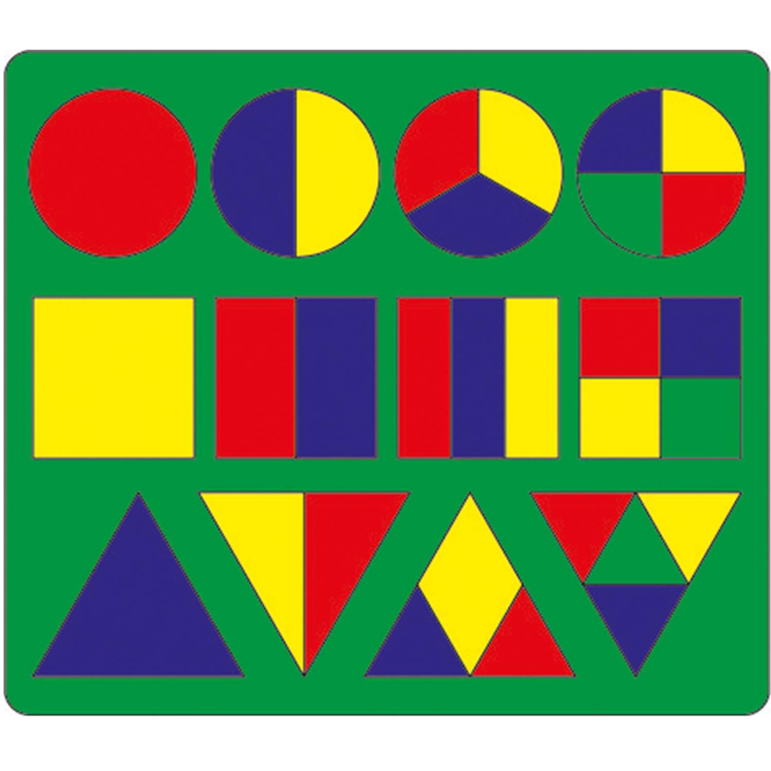 Мягкая мозаика Флексика С геометрическими фигурами большая зелёный - фото 1