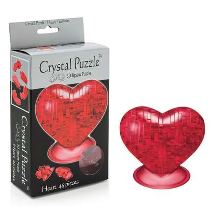 3D-пазл Crystal Puzzle IQ игра для девочек кристальное красное Сердце 46 деталей