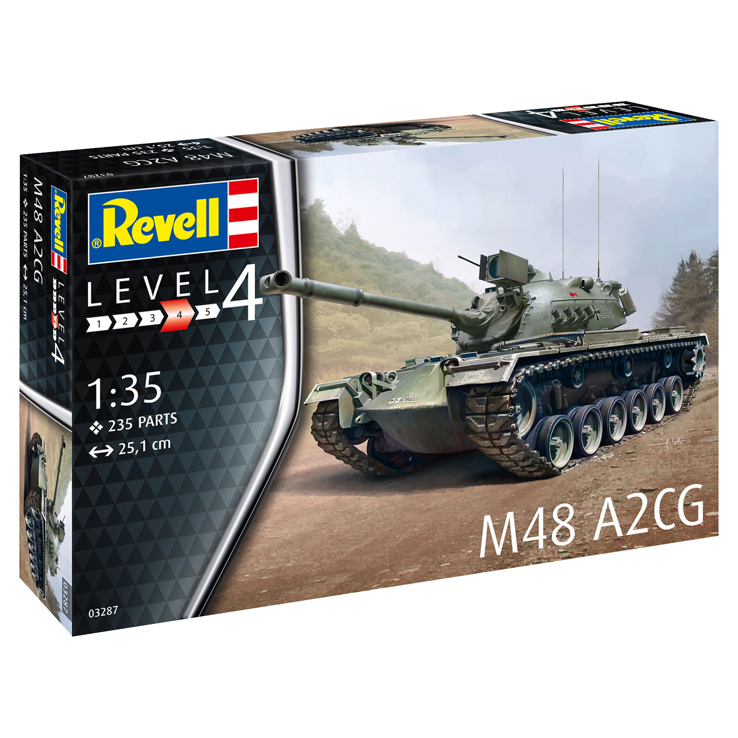 Сборная модель Revell Танк M48 A2CG 03287 - фото 3