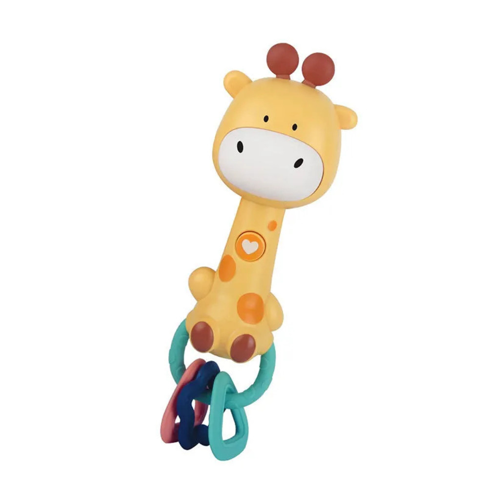 Интерактивная погремушка Бестселлер Музыкальный жираф оранжевый - фото 1