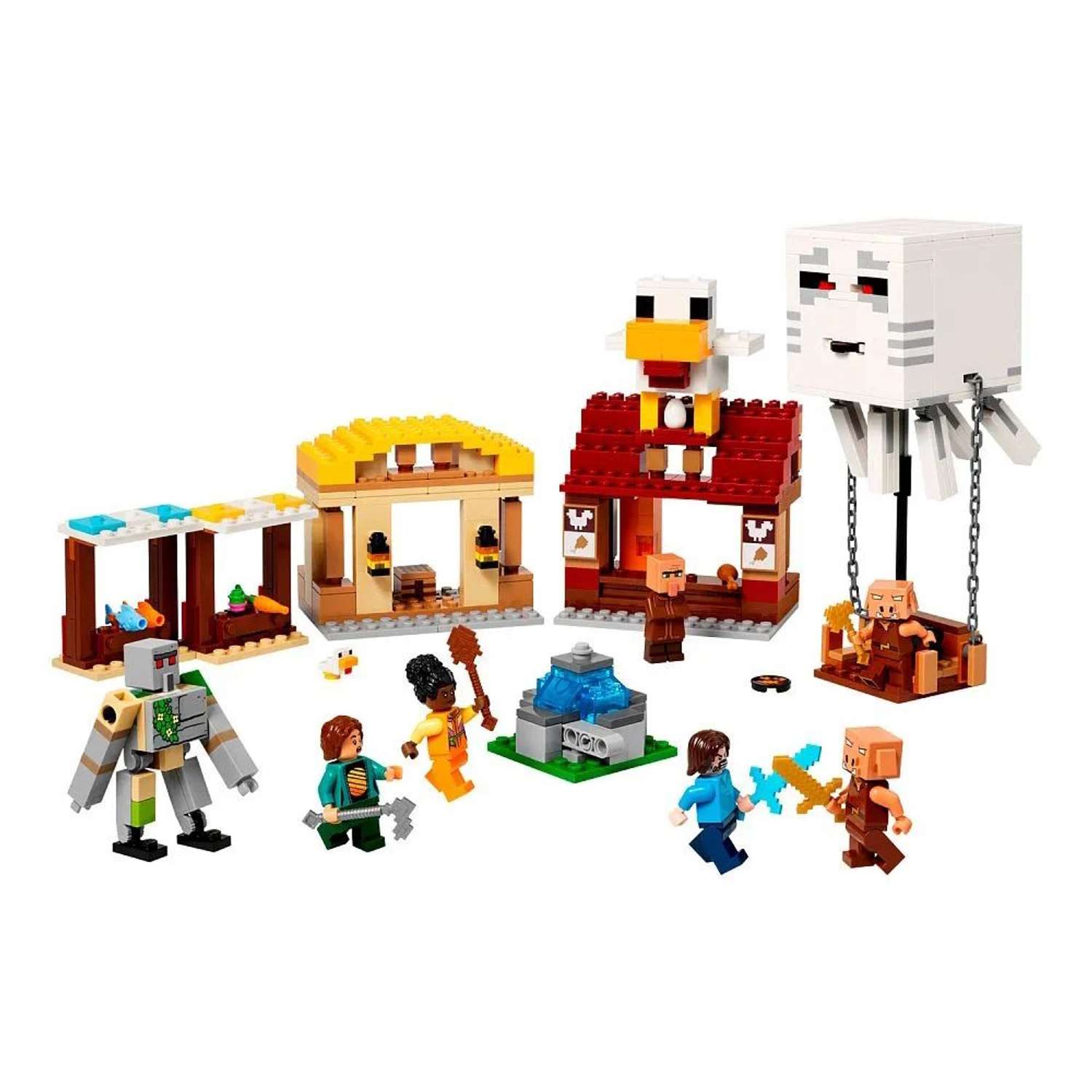 Конструктор LEGO Minecraft Нападение на деревню блочный - фото 2