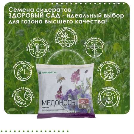 Семена сидерата Здоровый Сад Green Mix Зеленая смесь 15х0.5 кг