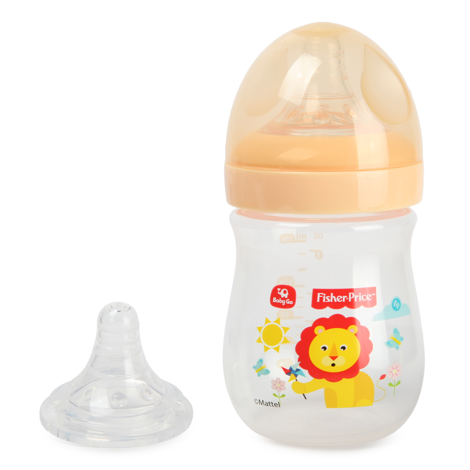 Бутылка BabyGo Fisher Price 150мл Yellow CC-B2-1111 - фото 1