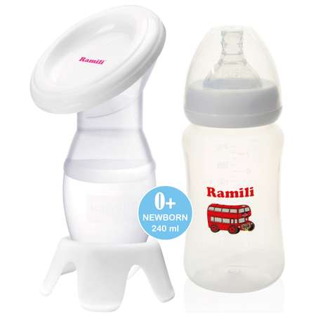 Молокоотсос Ramili Ручной MC200 с бутылочкой 240ML