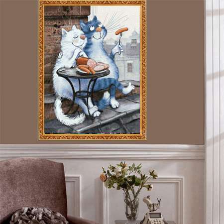 Алмазная мозаика ARTLAZIS Счастье Котиков 30х40 см