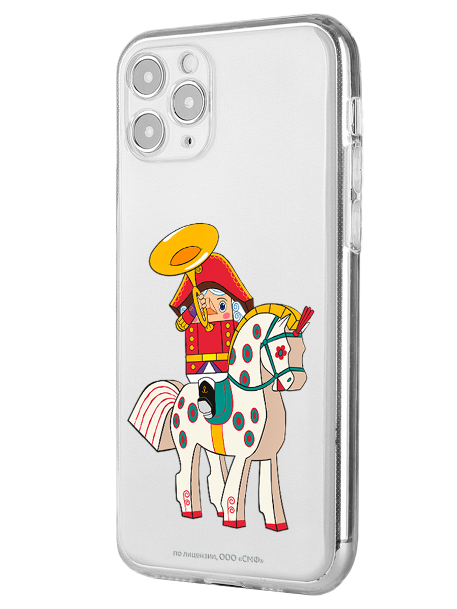 Силиконовый чехол Mcover для смартфона Apple iPhone 11 Pro Союзмультфильм На коне - фото 1