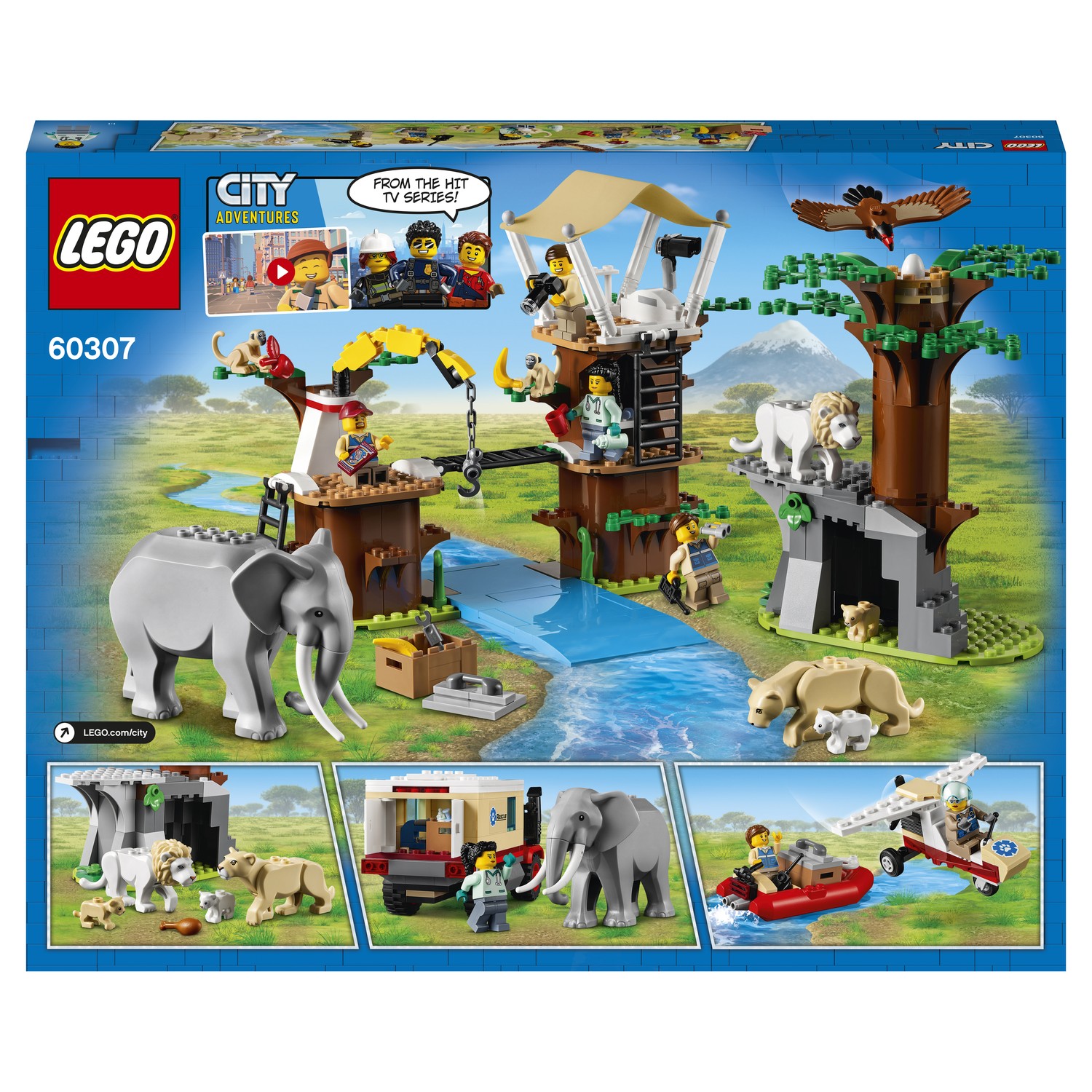 Конструктор LEGO City Wildlife Лагерь спасения дикой природы 60307 купить  по цене 6999 ₽ в интернет-магазине Детский мир