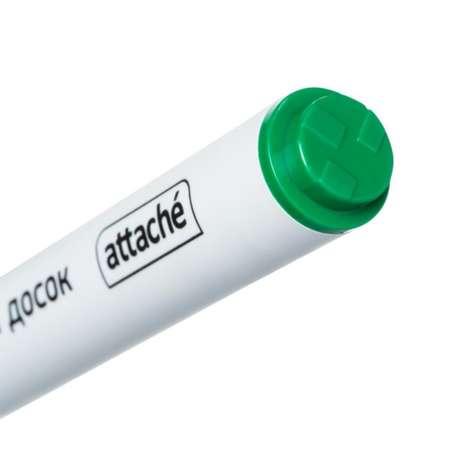 Маркер для досок Attache зеленый со скошенным наконечником 1-5мм 15 шт