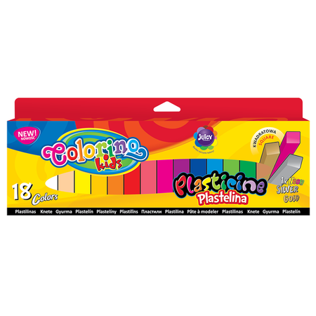 Пластилин COLORINO Kids квадратный 18 цветов