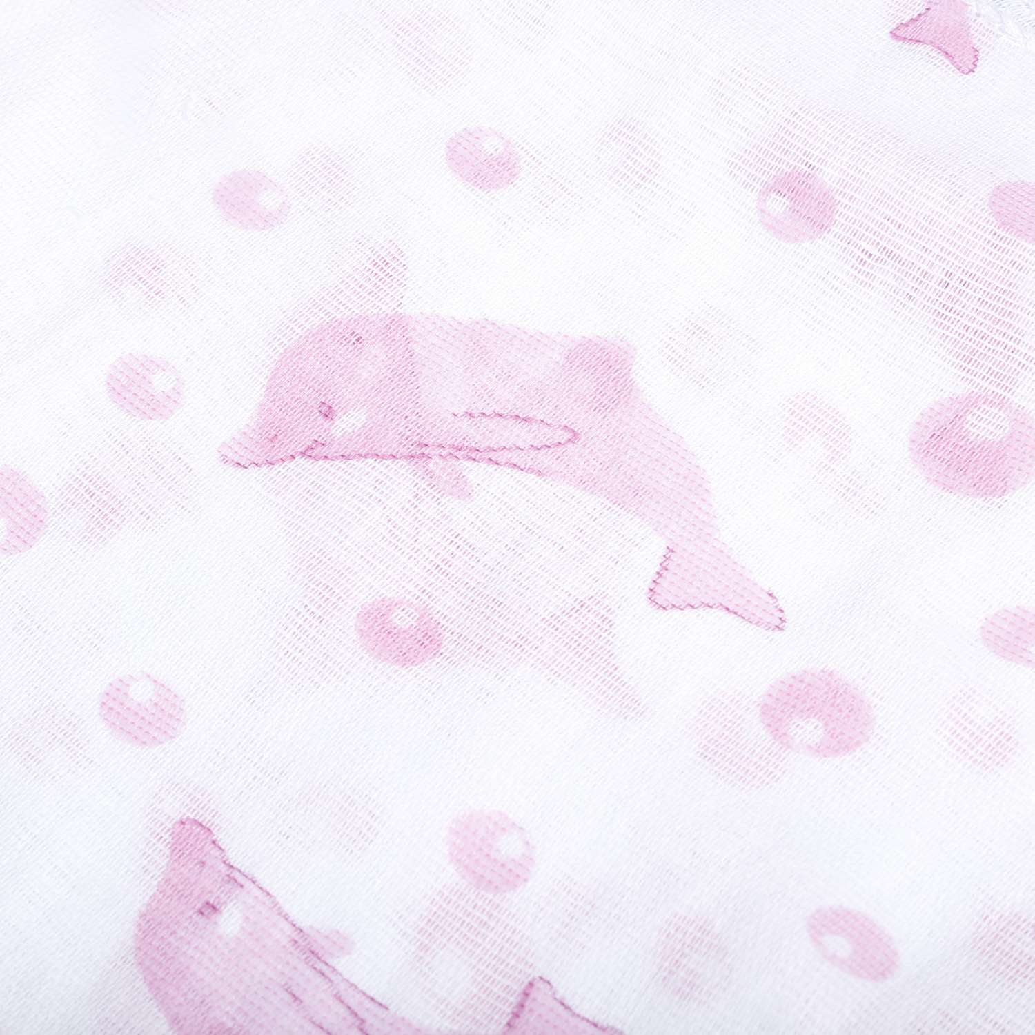 Пеленка Эдельвейс ситцевая Дельфины Розовая 1260 - фото 5