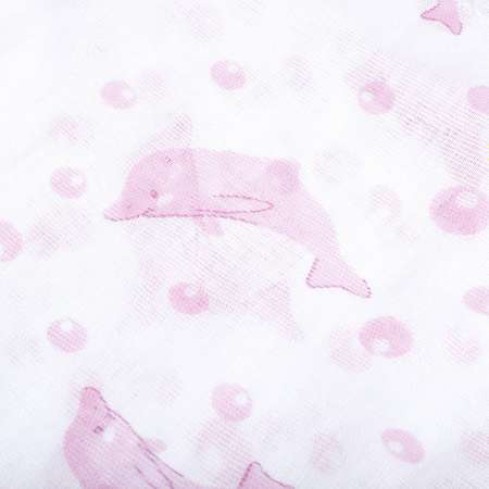 Пеленка Эдельвейс ситцевая Дельфины Розовая 1260