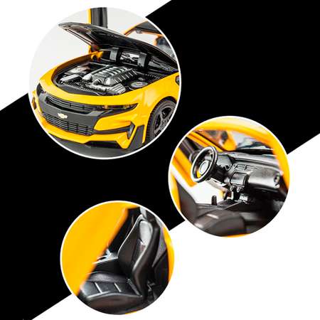 Масштабная машинка WiMi металлическая инерционная желтая бамблби Chevrolet Camaro 2016