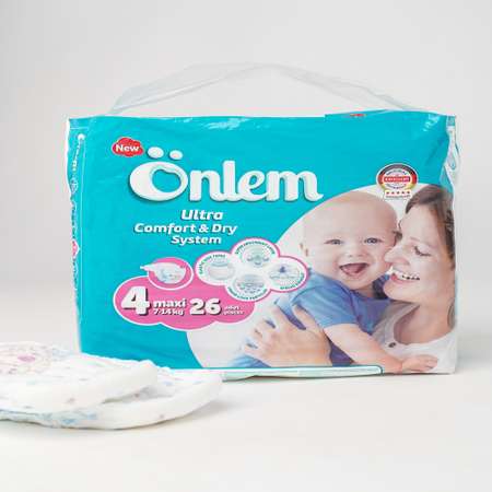 Подгузники Onlem Ultra Comfort Dry System для детей 4 7-14 кг 26 шт