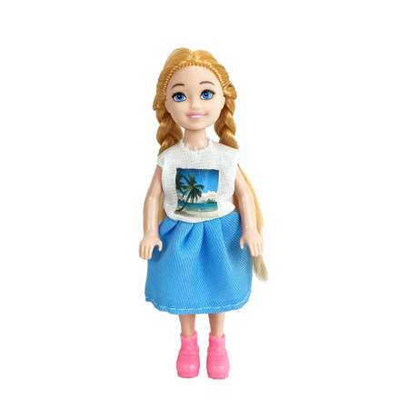 Кукла детская 1TOY Alisa Little Love блондинка с косичками маленькая мини 14 см