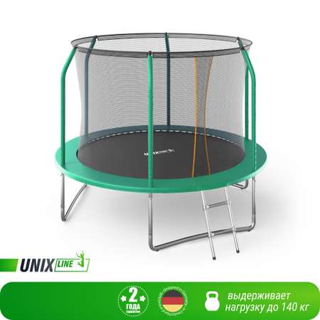 Батут каркасный SUPREME 8 ft UNIX line GAME Green общий диаметр 244 см до 150 кг