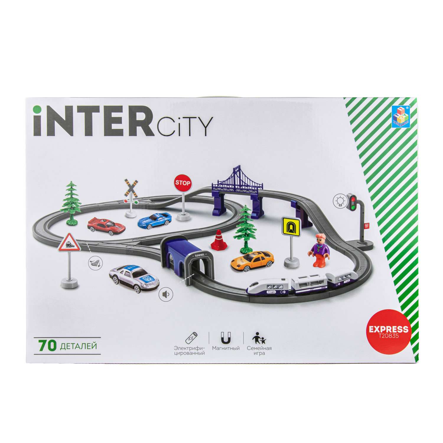 Игровой набор InterCity Железная дорога Большое путешествие с поездом и аксессуарами Т20835 - фото 6