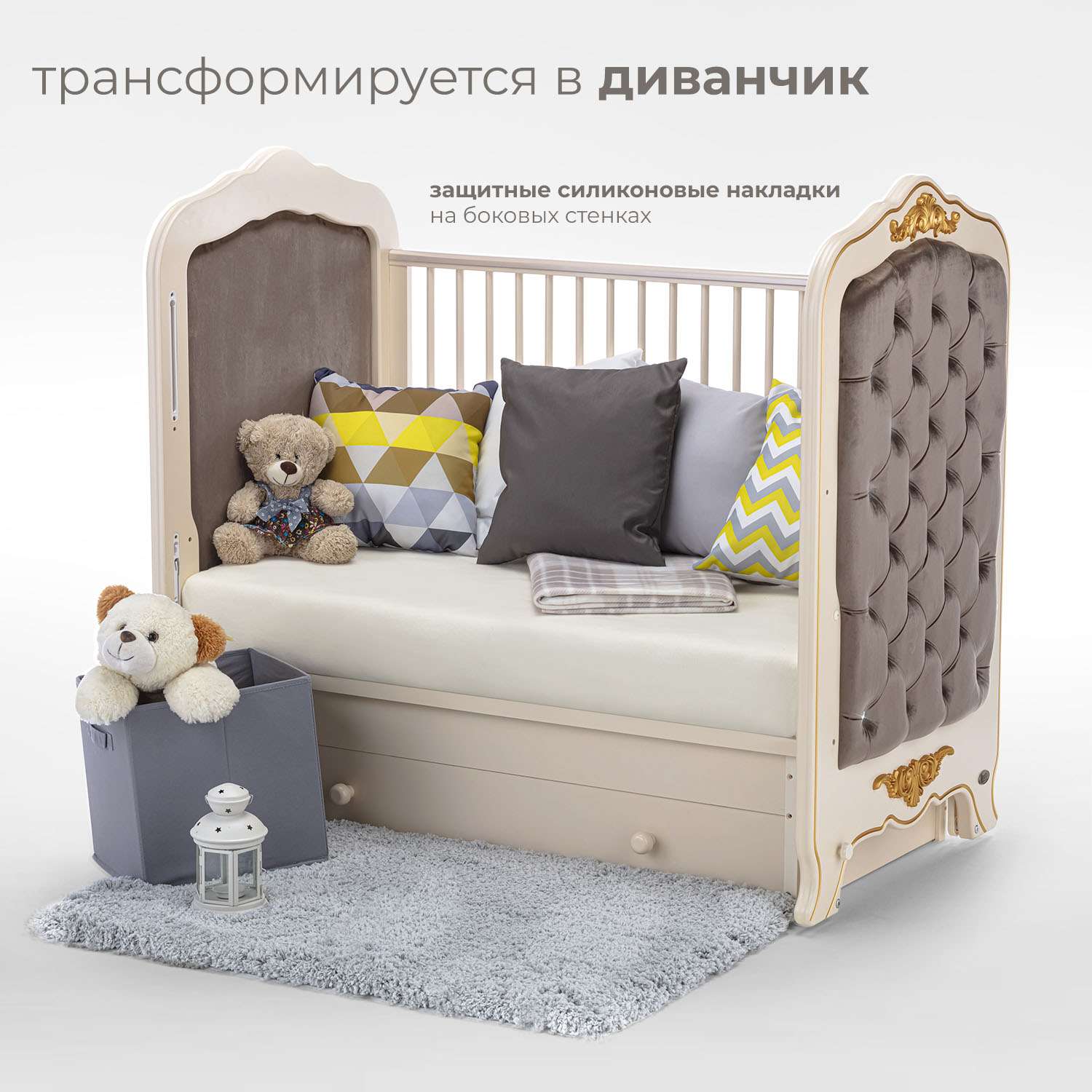 Кровать Nuovita Fulgore swing поперечный Слоновая кость - фото 6