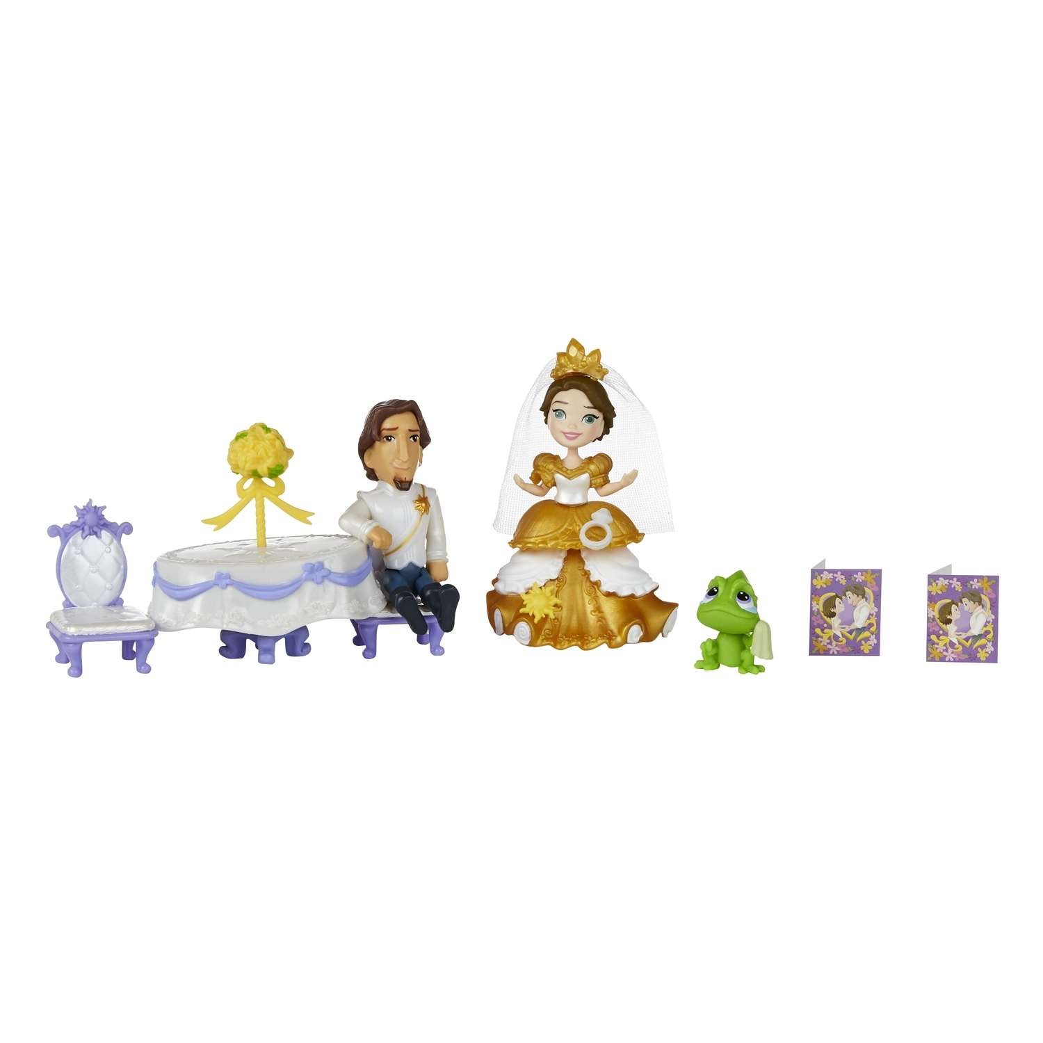 Игровой набор Princess маленькая кукла Принцесса и свадьба Рапунцель B5343EU40 B5341EU4 - фото 2