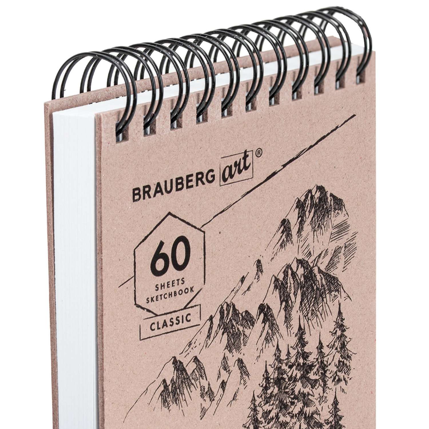 Скетчбук Brauberg для рисования и эскизов 60 листов А5 - фото 4