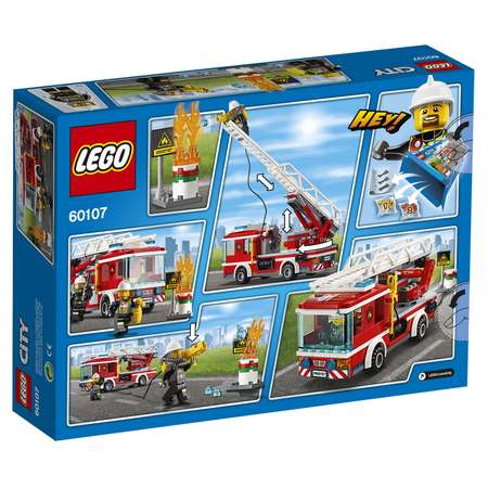 Конструктор LEGO City Fire Пожарный автомобиль с лестницей (60107)