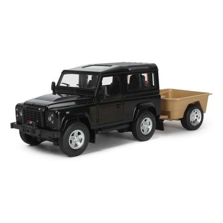 Машина Rastar РУ 1:14 Land Rover Defender with Trailer Черная 78400-1