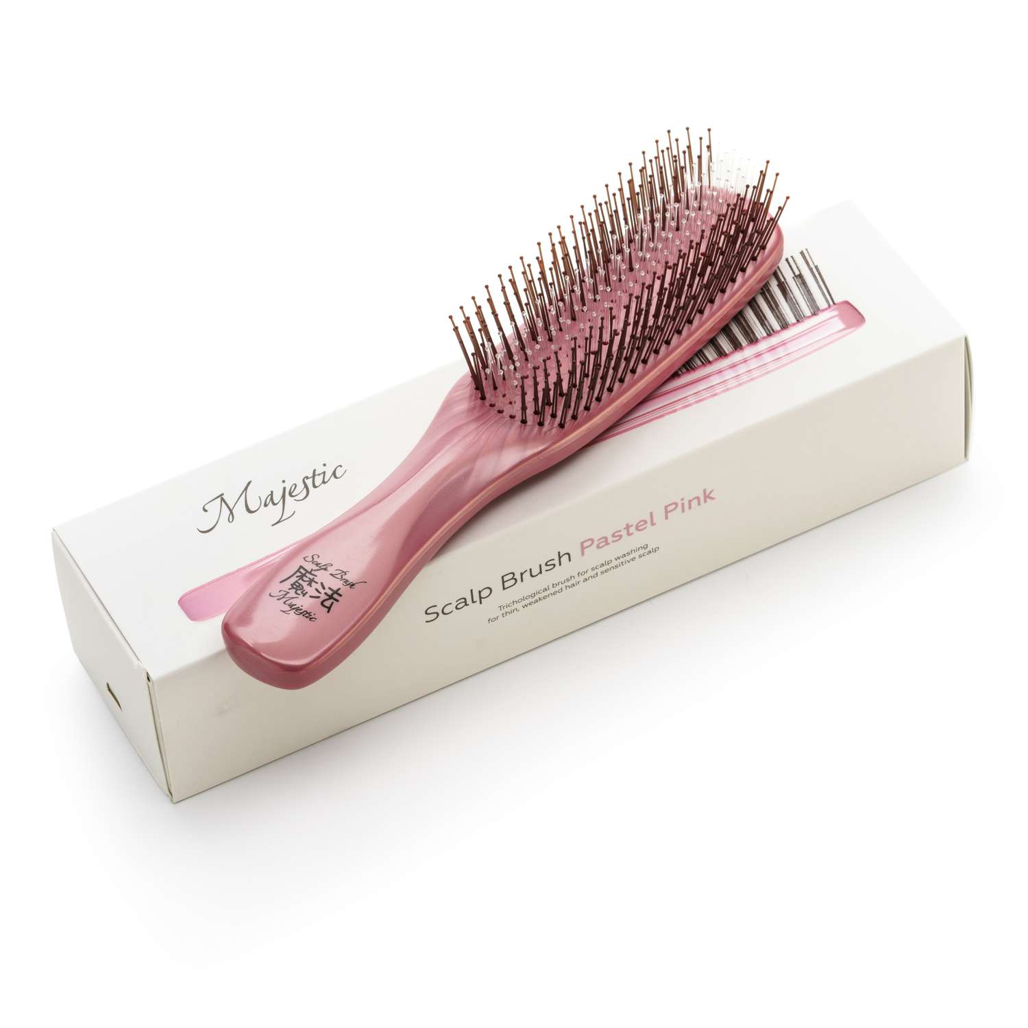 Японская расческа Majestic Pastel Pink для ослабленных волос - фото 17