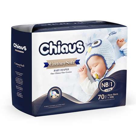 Подгузники Chiaus Cottony Soft NB (<5 кг) 70 шт