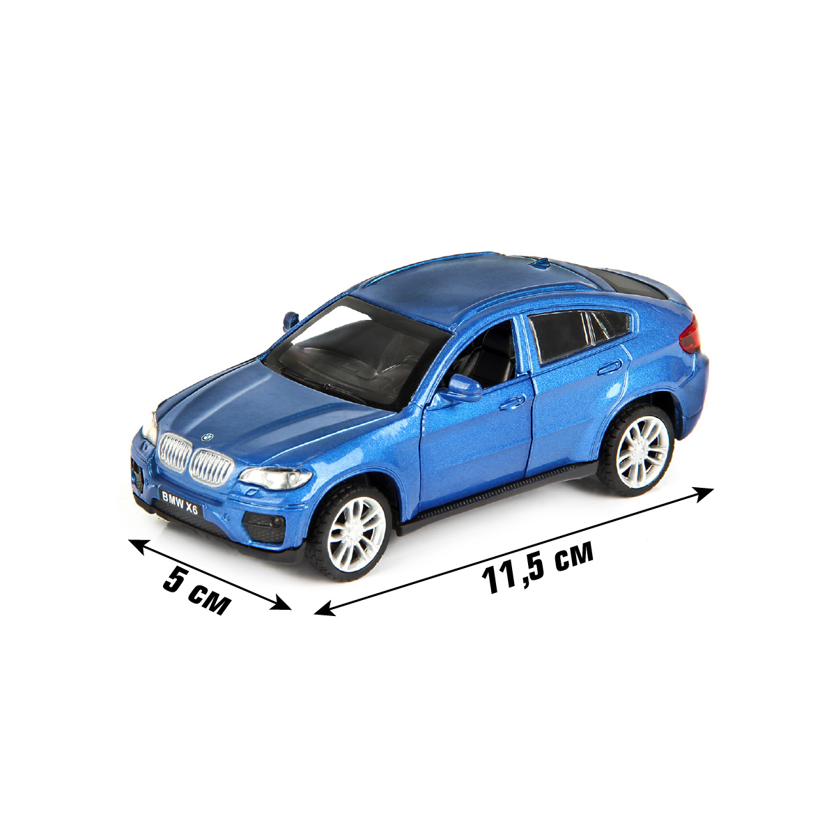 Автомобиль HOFFMANN BMW X6 1:43 инерционный синий 58012 - фото 2