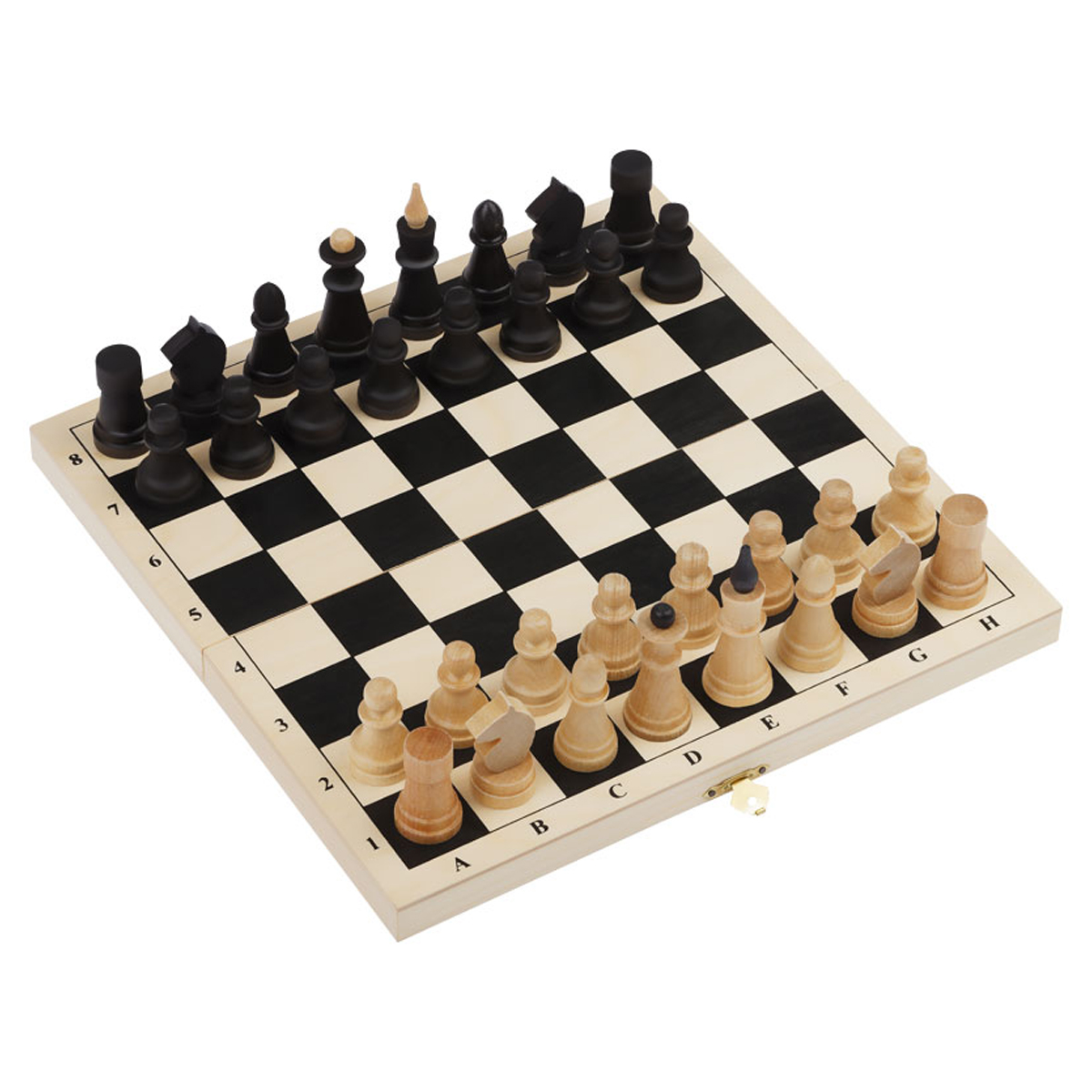 Шахматы ТРИ СОВЫ обиходные деревянные с деревянной доской 29*29см - фото 1