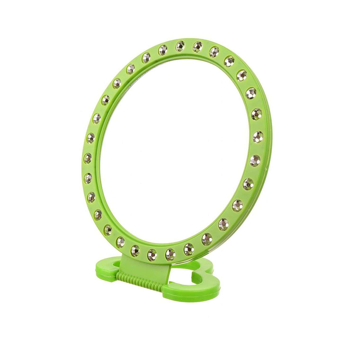 Зеркало настольное Uniglodis круглое подвесное со стразами зелёный - фото 1