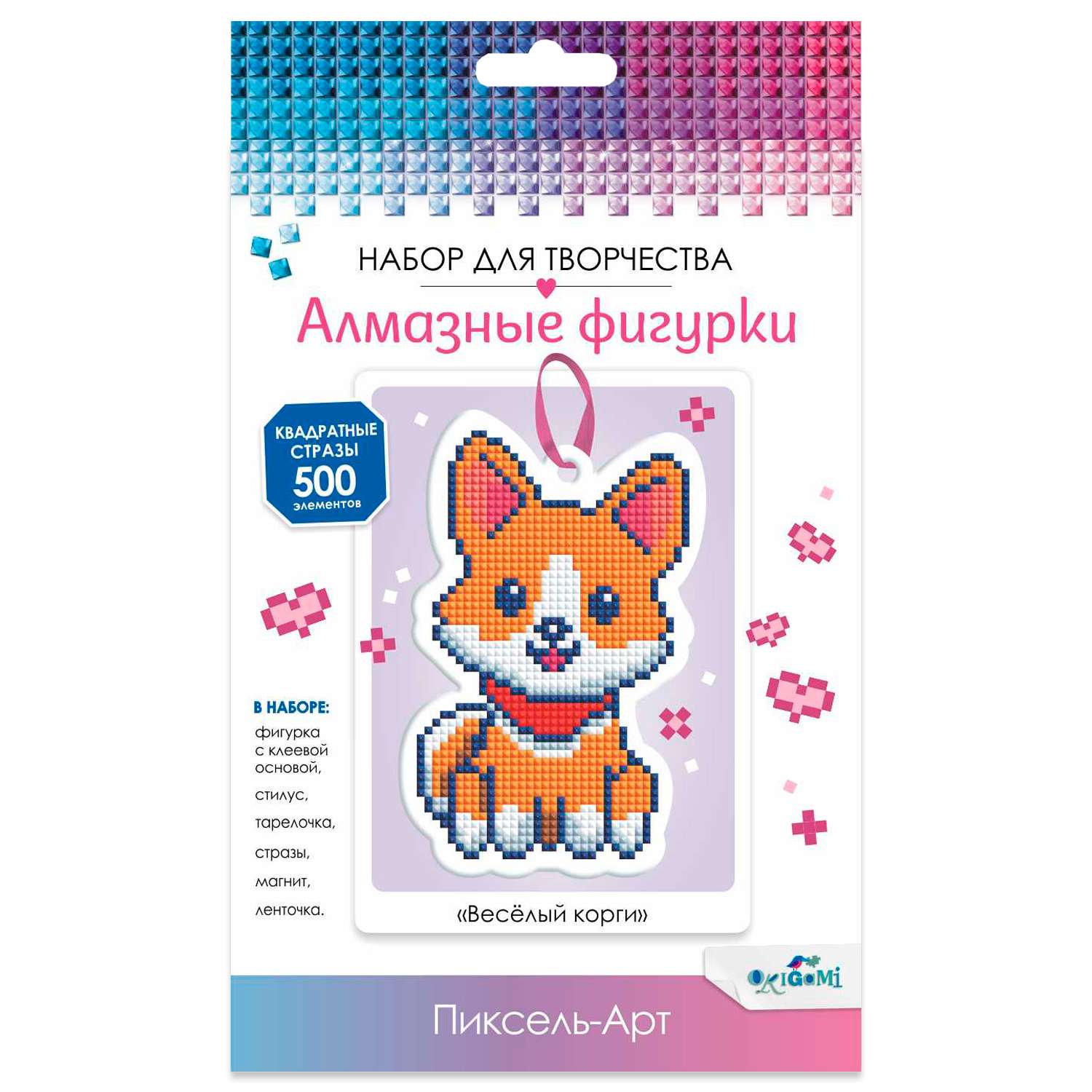 Алмазная мозаика ORIGAMI Весёлый корги - фото 1