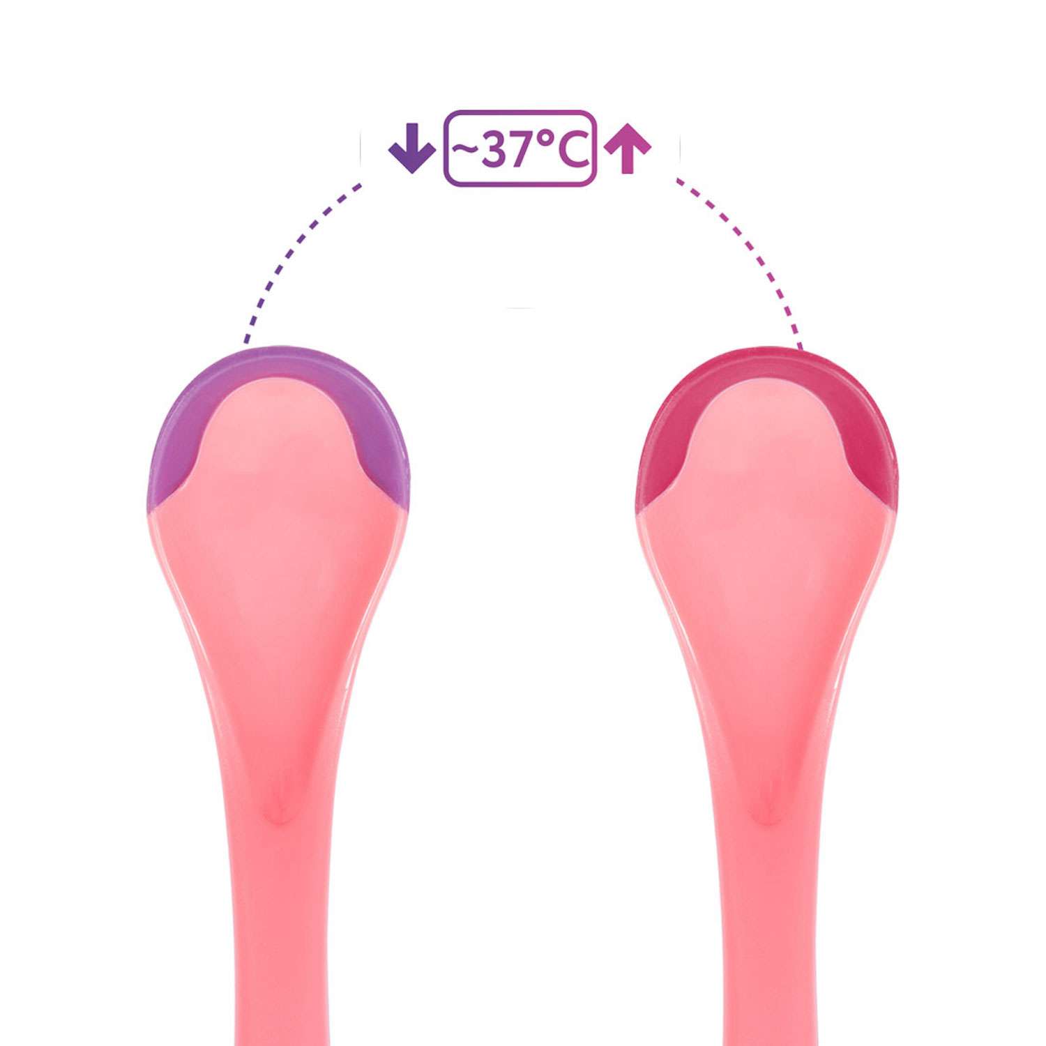 Ложка BABOO термочувствительная с 4месяцев Розовый 10-025 - фото 5
