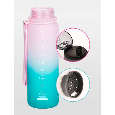 Бутылка для воды 500 мл UZSPACE 3026 розово-синий