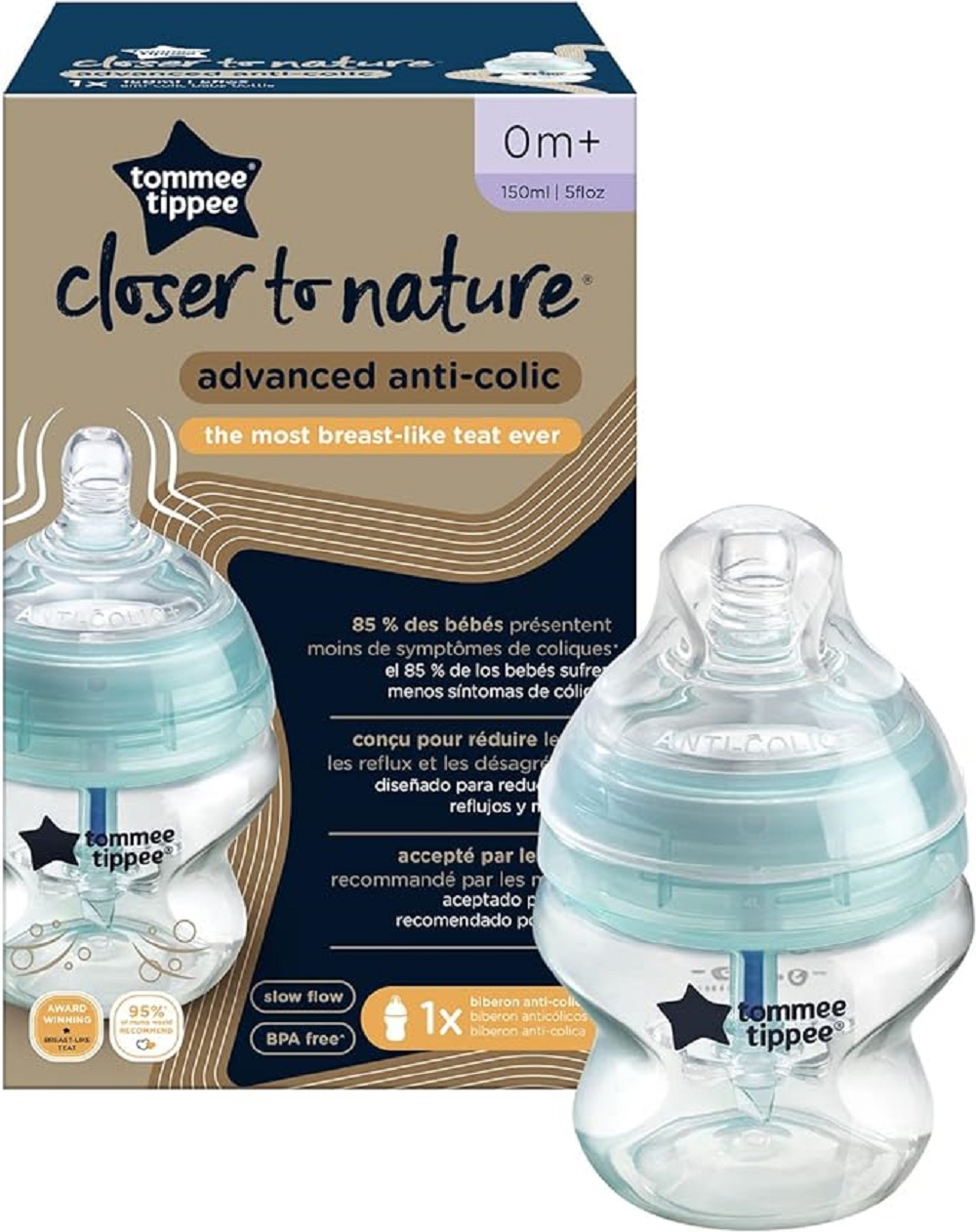 Бутылочка для кормления Tommee tippee Advanced Anti-Colic 150 мл. - фото 2