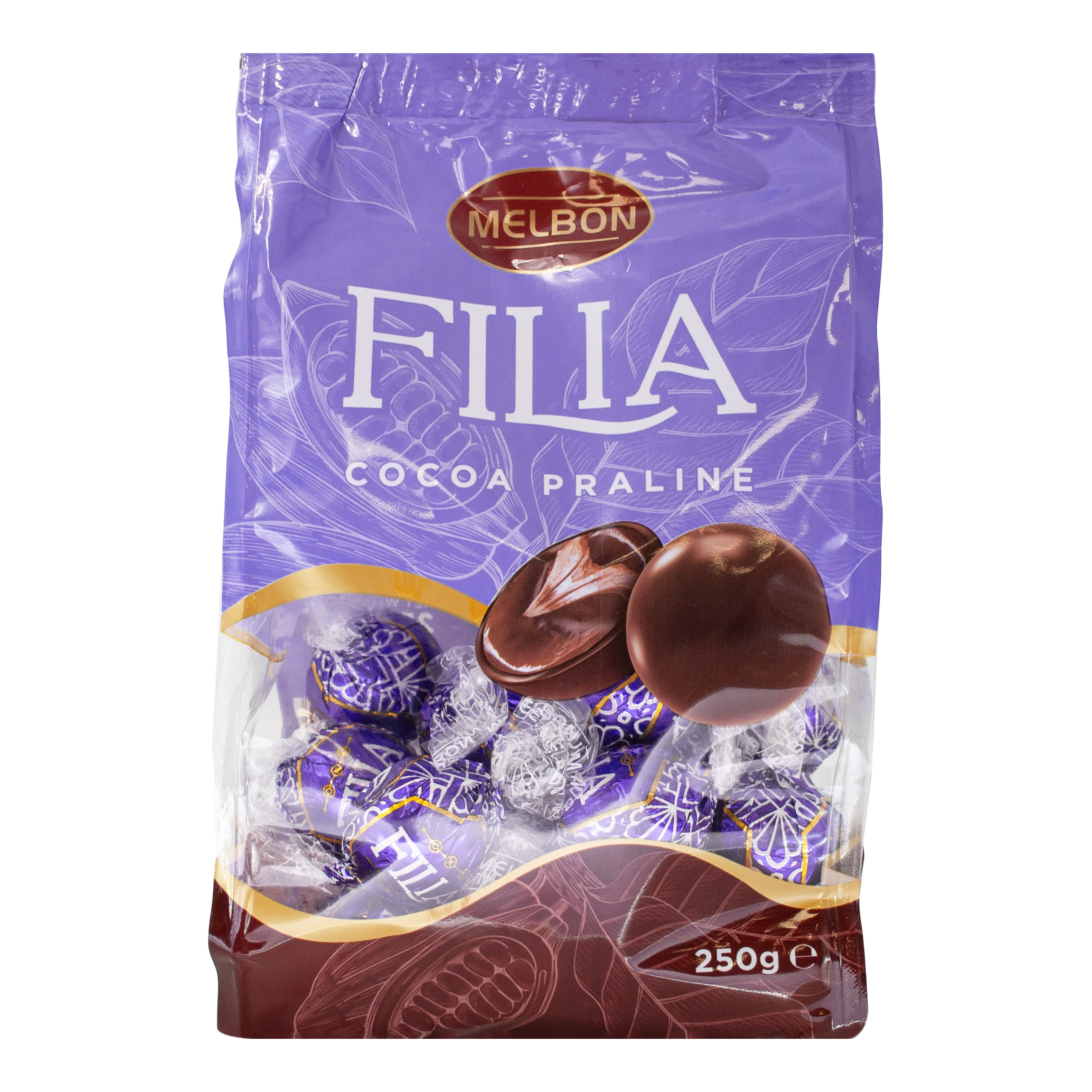 Конфеты из молочного шоколада MELBON Filia Cocoa Praline 250г - фото 1