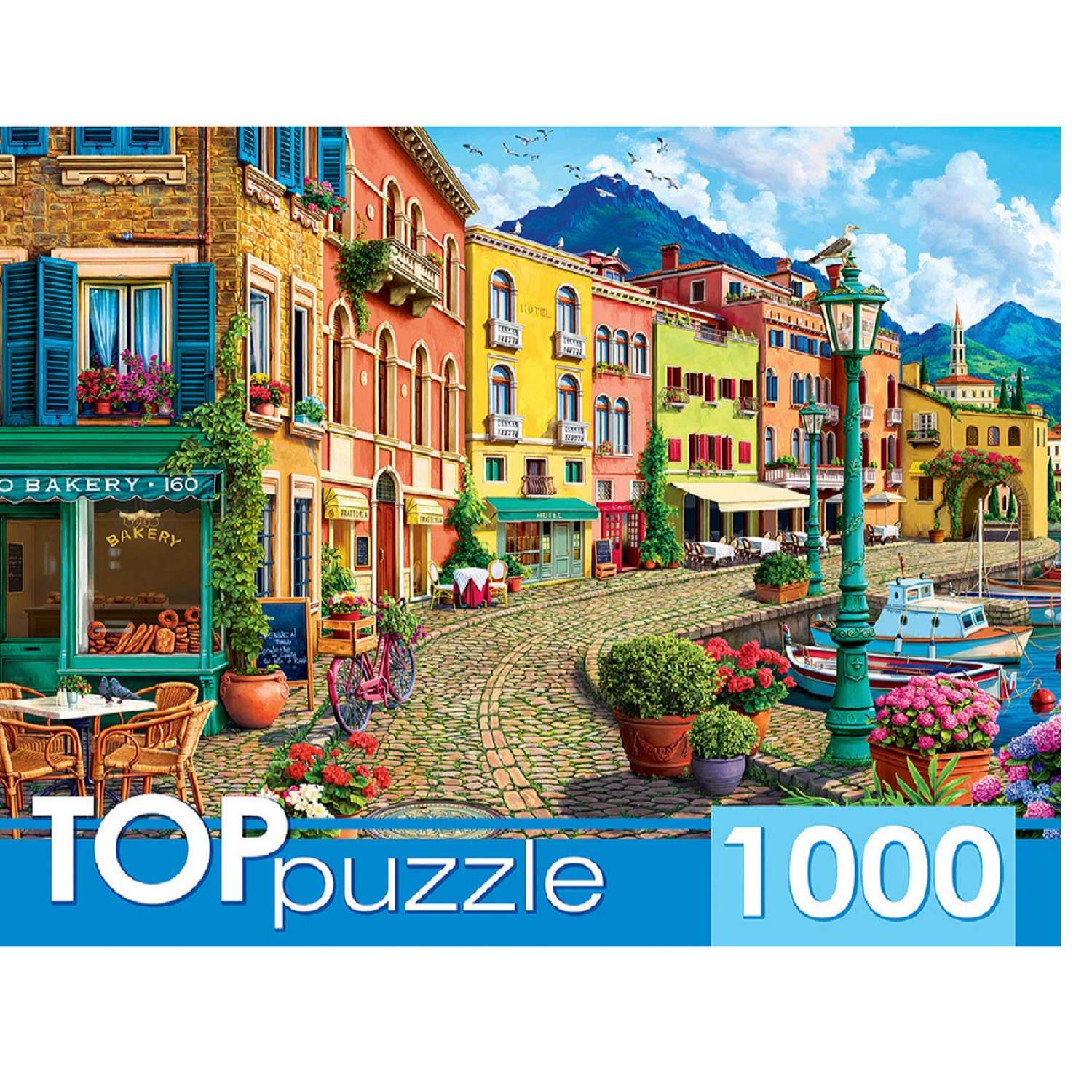 TOPpuzzle. Пазлы. Рыжий кот 1000 элементов Европейская солнечная набережная - фото 1