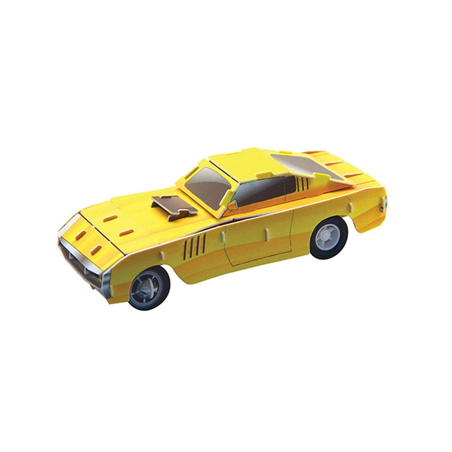 3D Пазл IQ 3D PUZZLE Желтый гоночный авто (инерц.) - фото 2