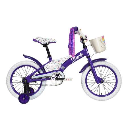 Велосипед Stark 23 Tanuki 16 Girl фиолетовый/белый