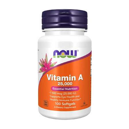 Витамин А Now Vitamin A 25000 IU 100 капсул