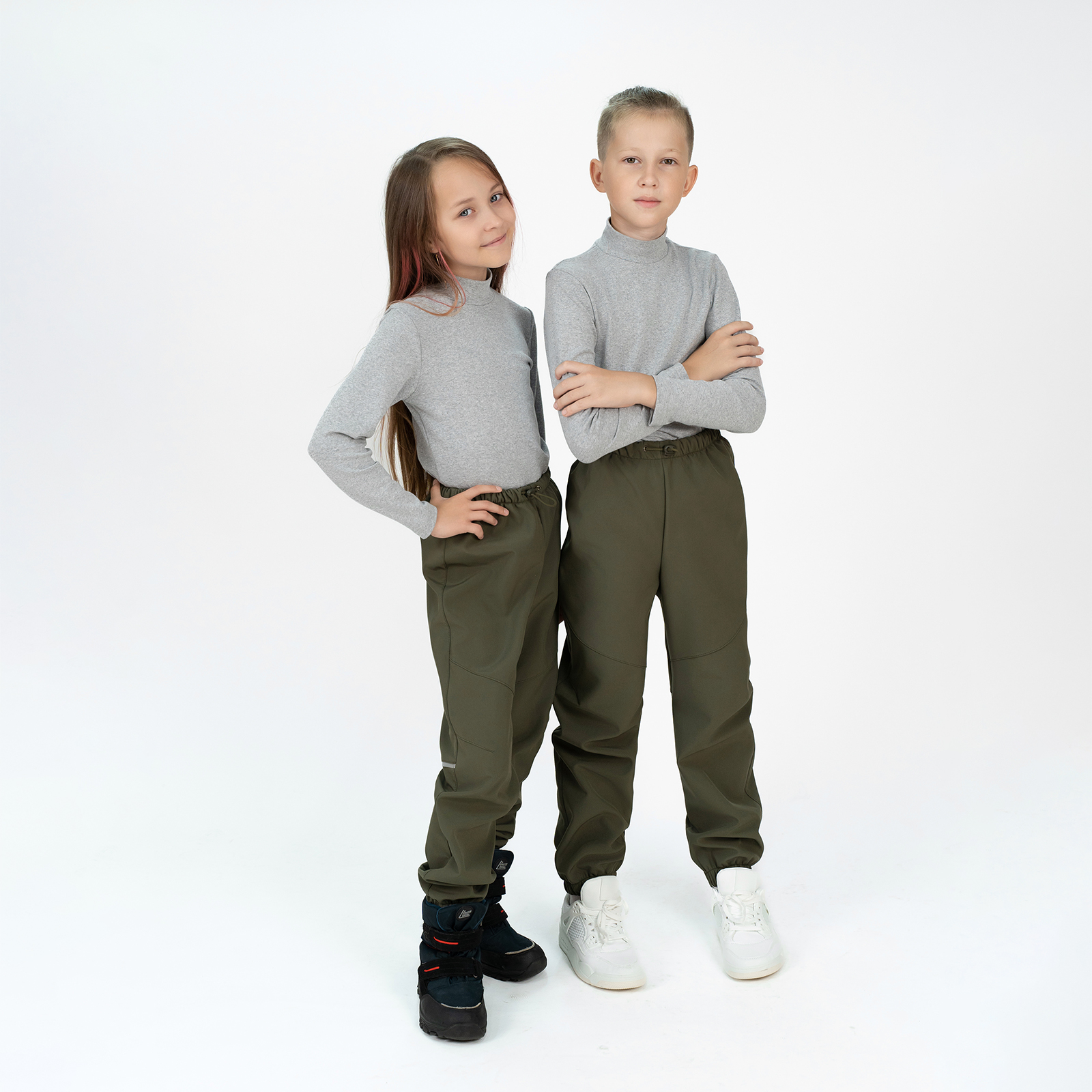 Брюки Arctic kids 10-034 хаки - фото 4