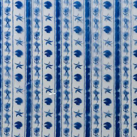 Штора для ванны Доляна «Морская синева» 180×180 см PVC