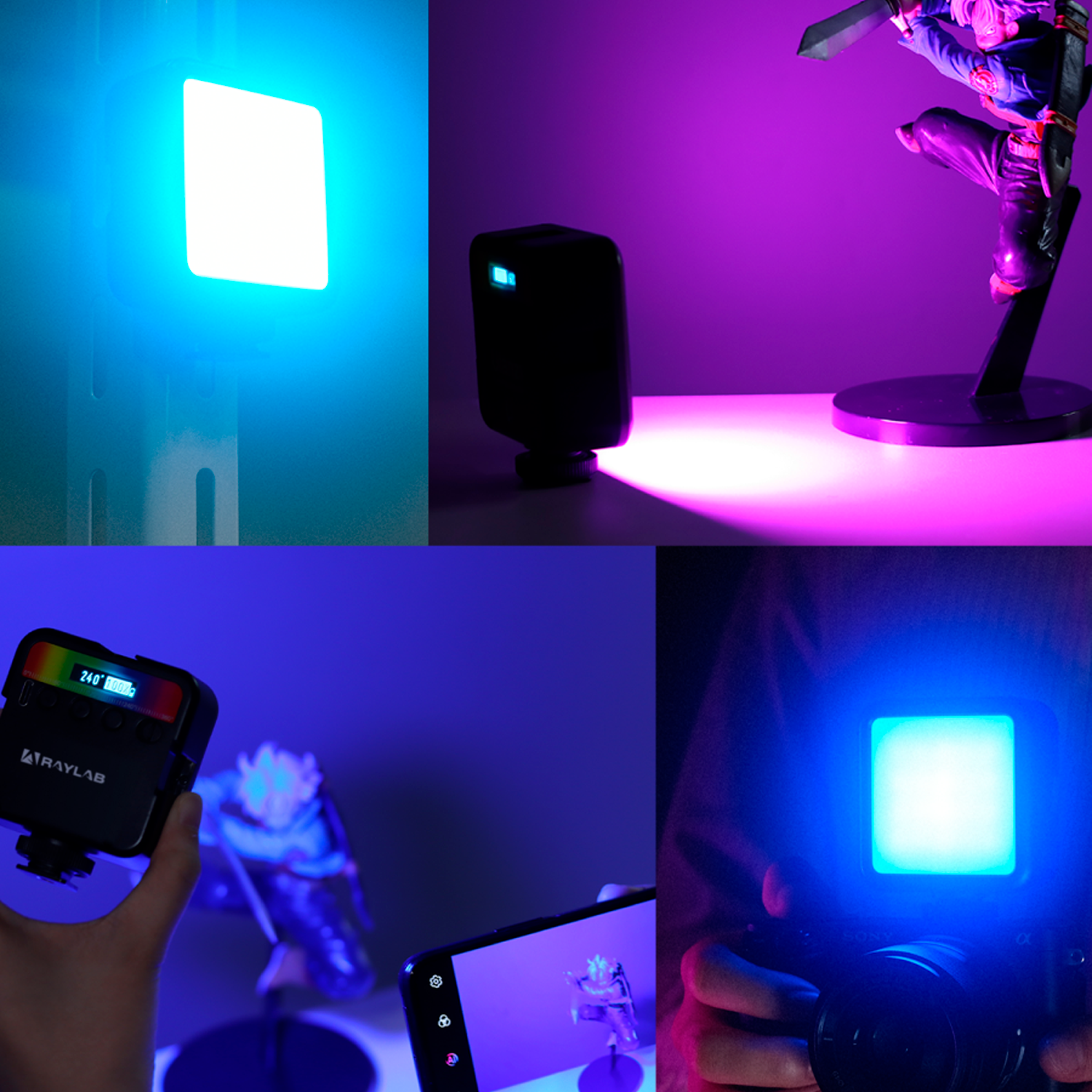 Осветитель светодиодный RAYLAB rl led06rgb от 2500 до 9000k 2000mah - фото 6