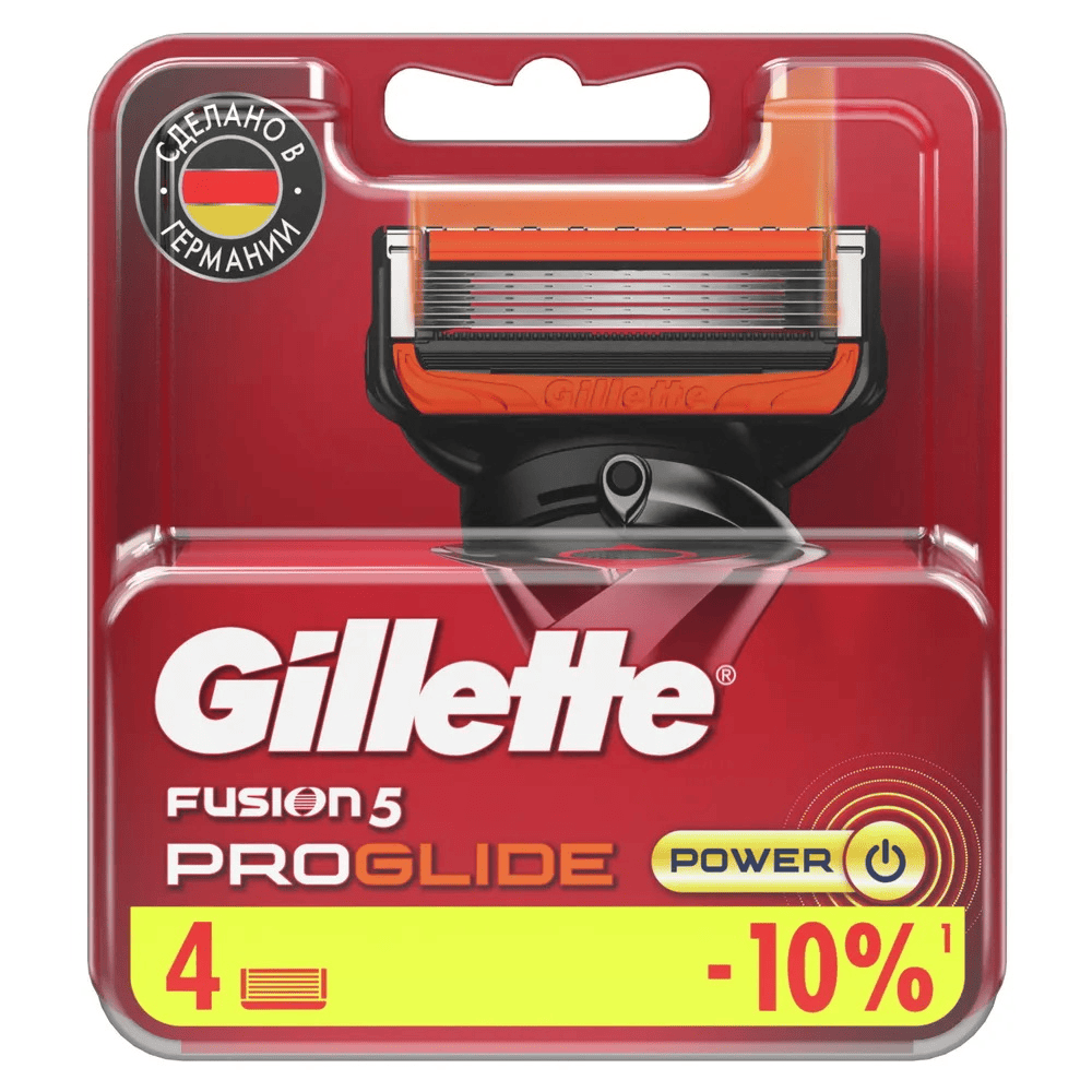 Сменные кассеты GILLETTE Fusion 5 ProGlide Power-4 - фото 1