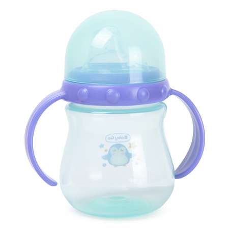 Поильник BabyGo с носиком съемные ручки 240мл Purple-Blue Z-011