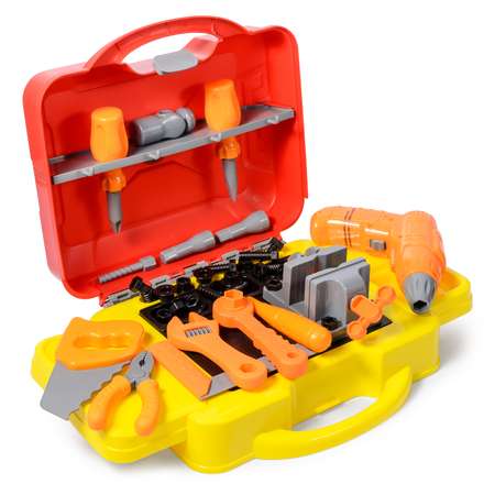 Игрушечные инструменты детские Green Plast игровой набор мастерская в ящике для мальчиков