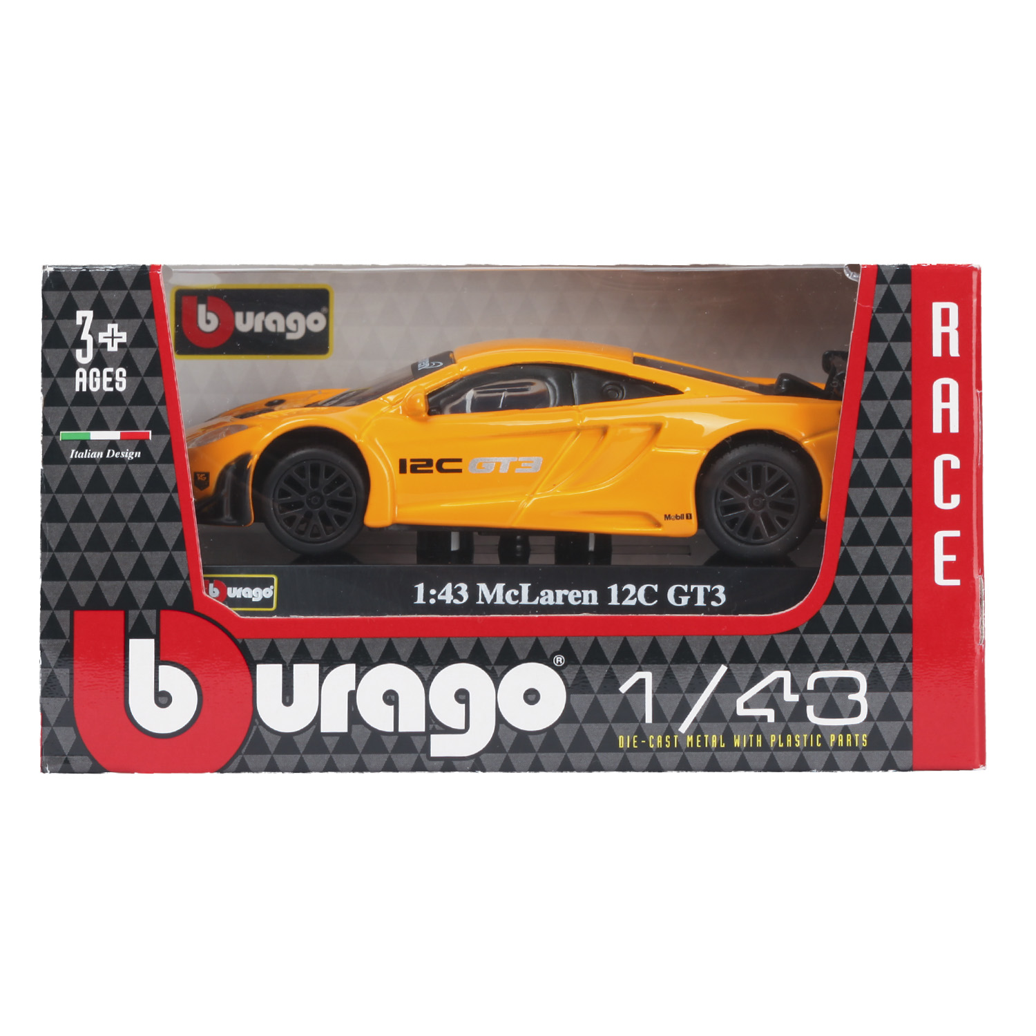 Машина BBurago 1:43 McLaren MP4-12C GT3 Оранжевая 18-38014 18-38014 - фото 2