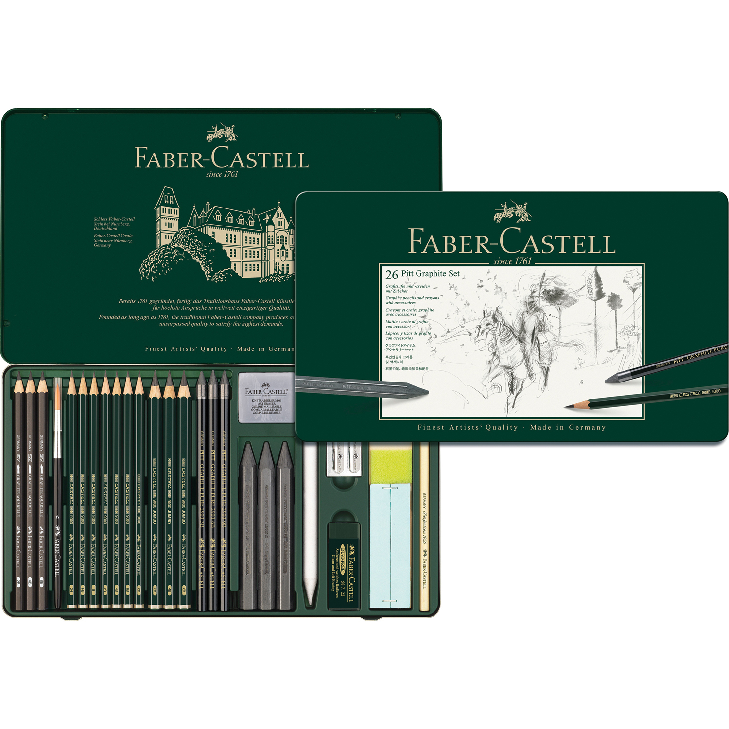 Набор художественный FABER CASTELL Pitt Graphite 26 предметов - фото 3