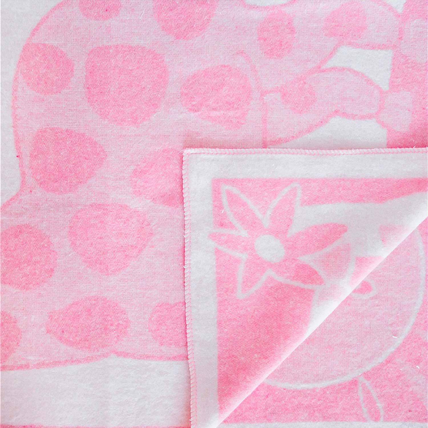 Одеяло байковое Споки Ноки жаккард 100х140 розовый - фото 6