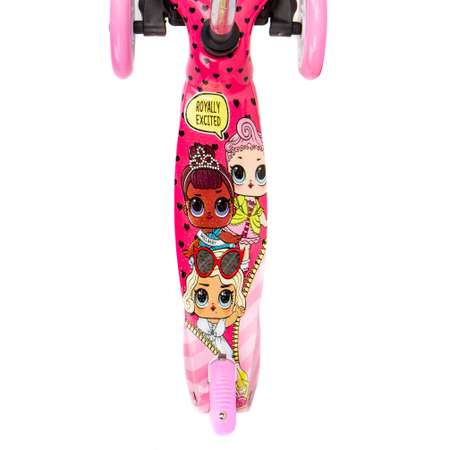 Самокат детский трехколесный LOL Surprise! кикборд для девочки со светящимися колесами